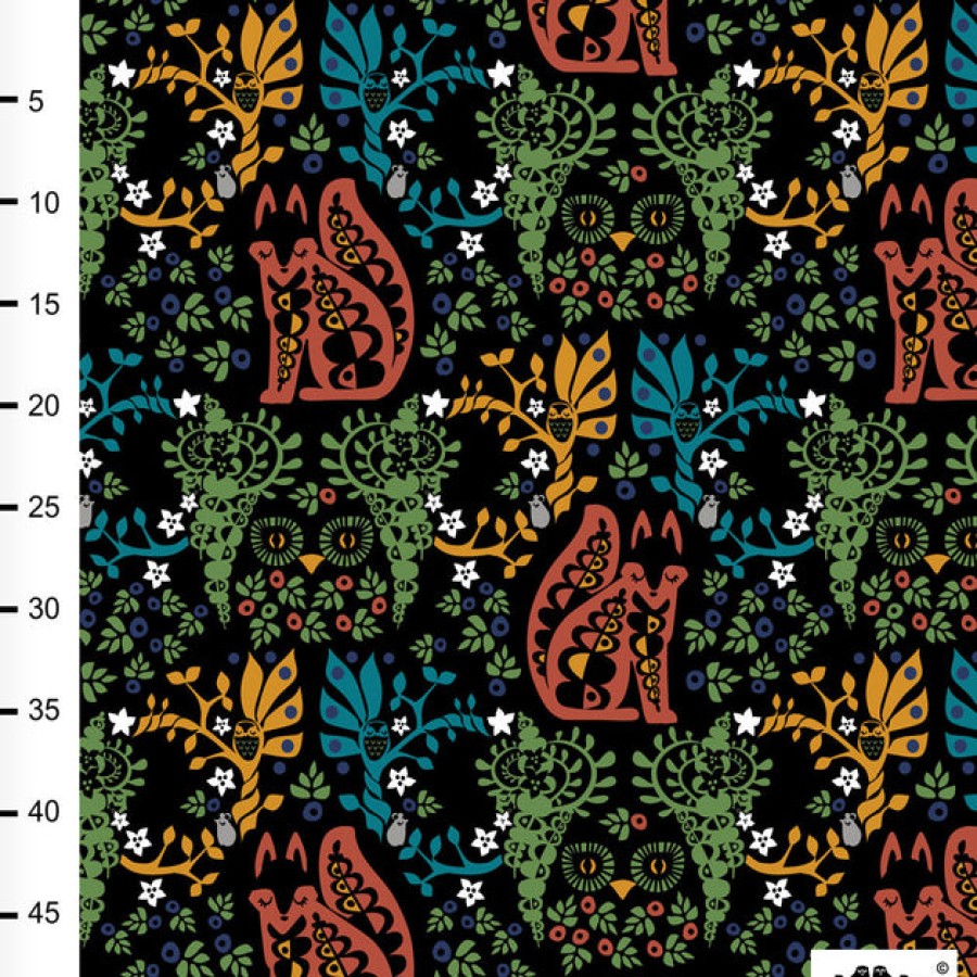 Fabric | Home Decor PaaPii Paapii Mielikki Folklore Cotton Fabric Multi