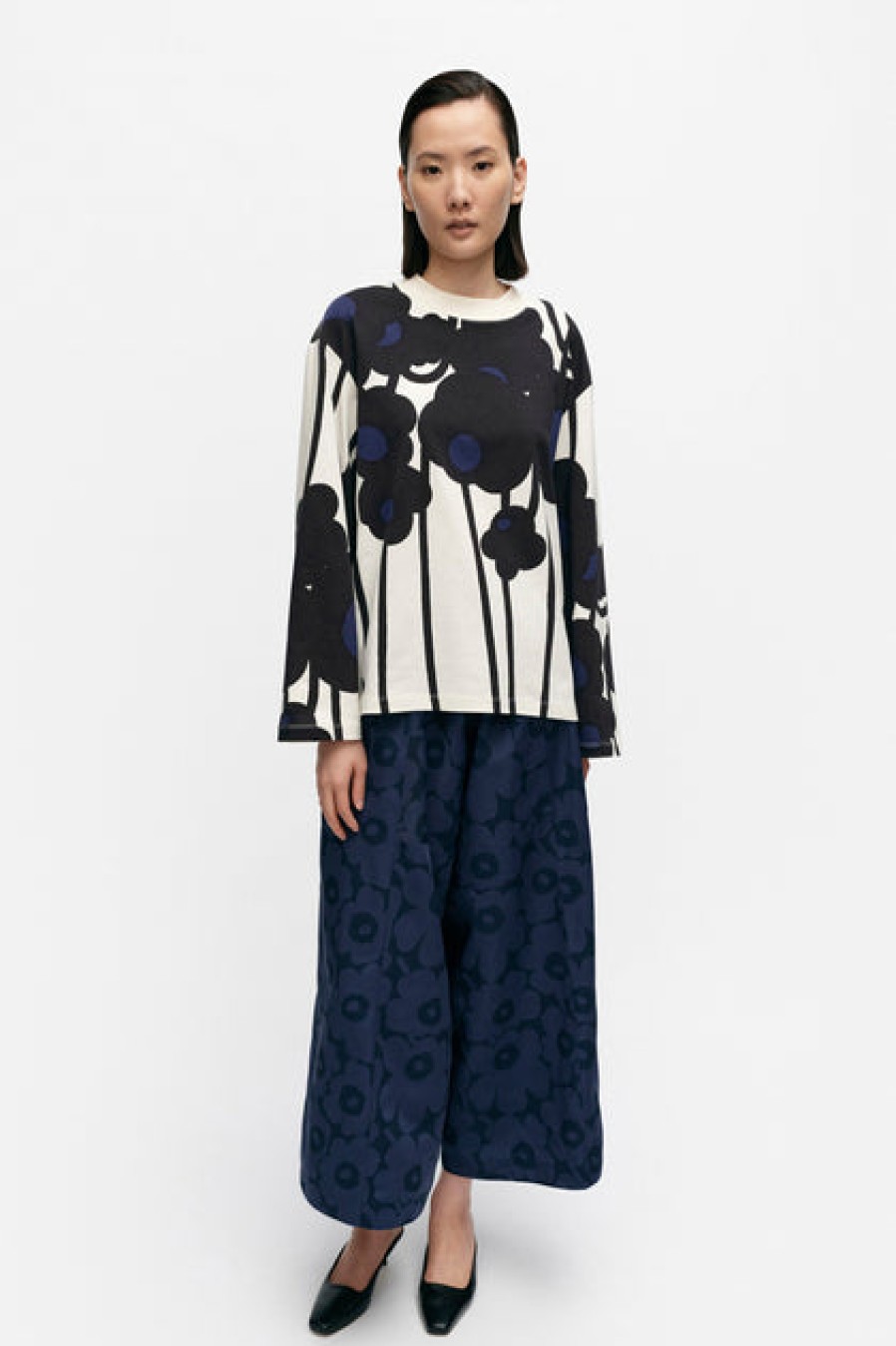 Tops, T-Shirts & Sweaters | Fashion Marimekko Marimekko Valkea Lammet Jersey Top