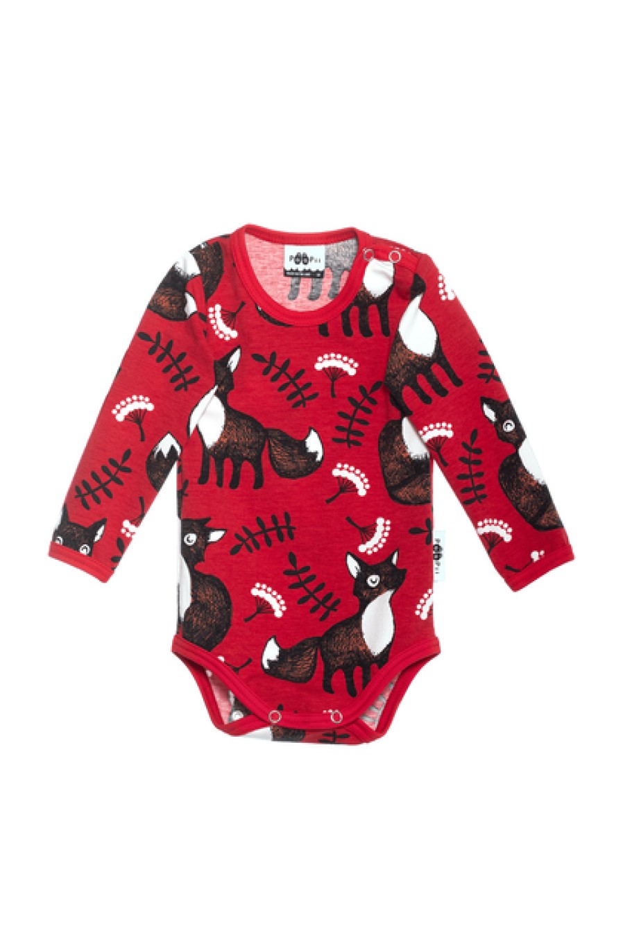 Baby Onesies & Sleepers | Fashion PaaPii Paapii Organic Jersey Baby Onesie Nuutti Red