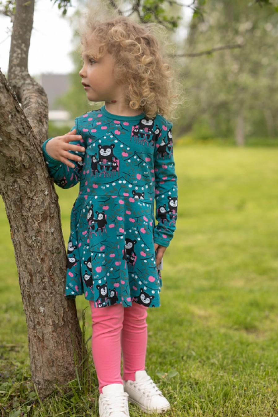 Kids' Dresses | Fashion PaaPii Paapii Sinna Garden Party Girls' Organic Jersey Skater Dress