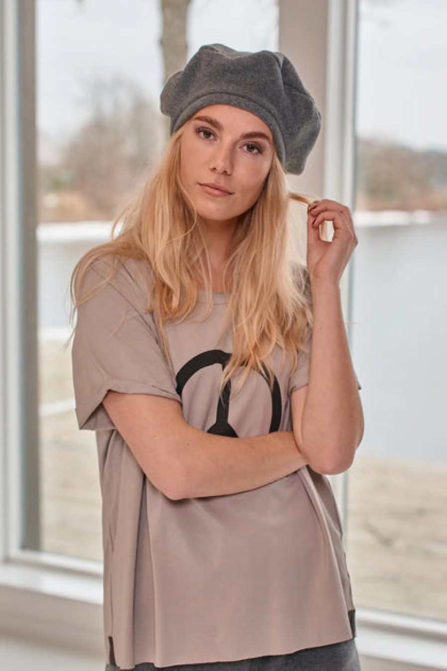 Hats | Fashion Henriette Steffensen Henriette Steffensen Fleece Beret Grey