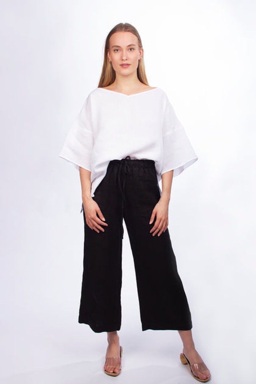 Tops, T-Shirts & Sweaters | Fashion Marita Huurinainen Marita Huurinainen Pellavainen White Top