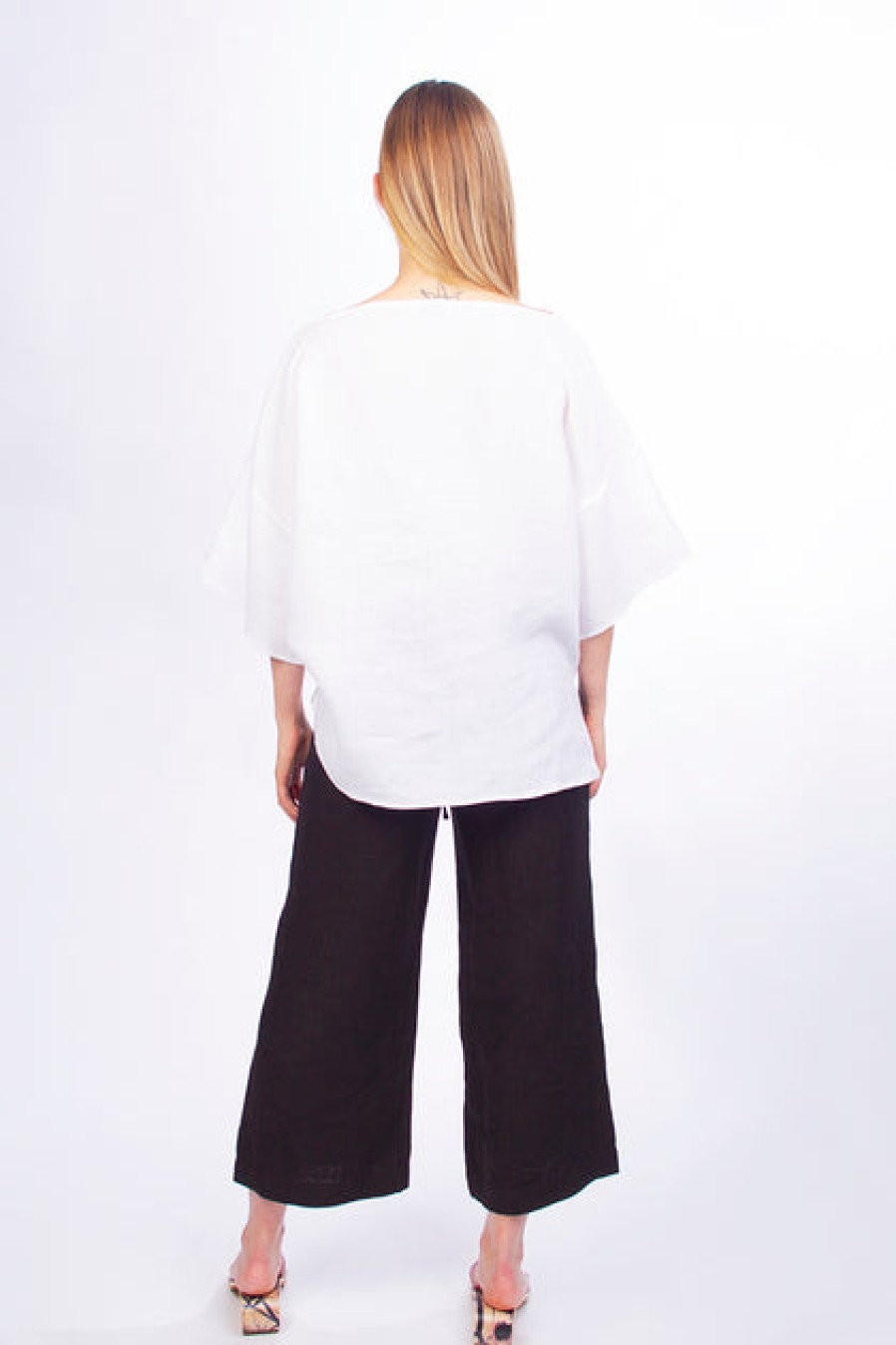 Tops, T-Shirts & Sweaters | Fashion Marita Huurinainen Marita Huurinainen Pellavainen White Top