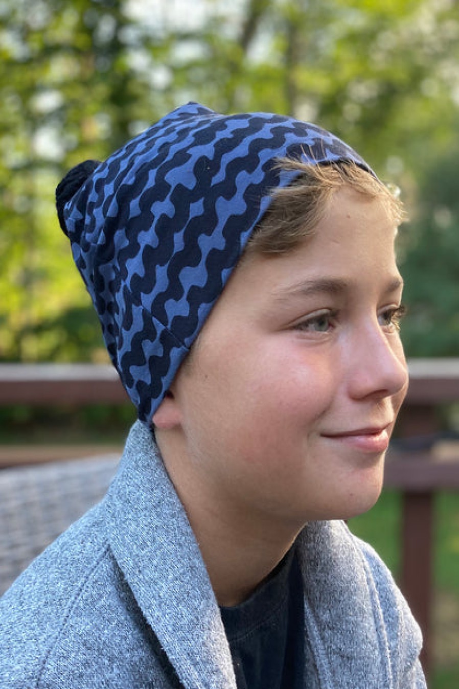 Hats | Fashion PaaPii Paapii Haloo Pom Pom Beanie Blueberry For Kids