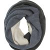 Scarves & Cold-Weather Accessories | Fashion Henriette Steffensen Henriette Steffensen Fleece Patch Tube Scarf Forest/Grey/Kit