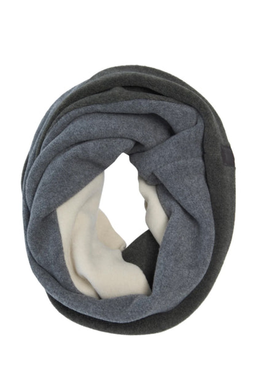 Scarves & Cold-Weather Accessories | Fashion Henriette Steffensen Henriette Steffensen Fleece Patch Tube Scarf Forest/Grey/Kit