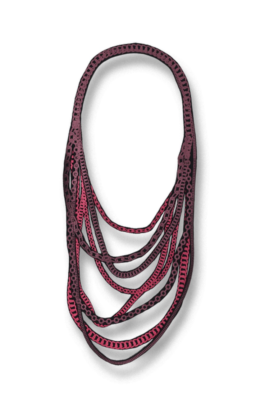 Jewelry Uli Amsterdam Uli Amsterdam Chains Re Necklace Bordeaux/Strawberry