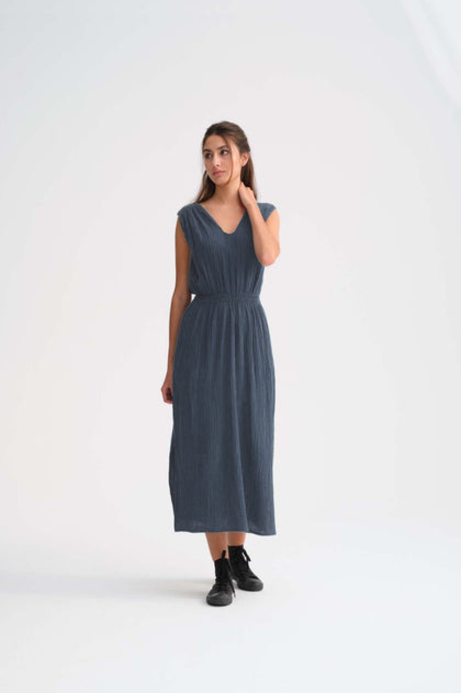 Dresses & Tunics | Fashion Cecilia Sörensen Cecilia Sorensen V-Dress Storm Grey