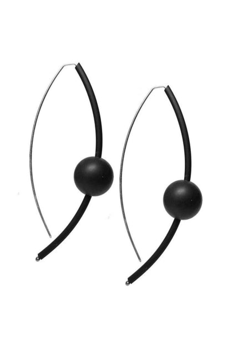 Jewelry Frank Ideas Frank Ideas Sphere Earrings Black Large