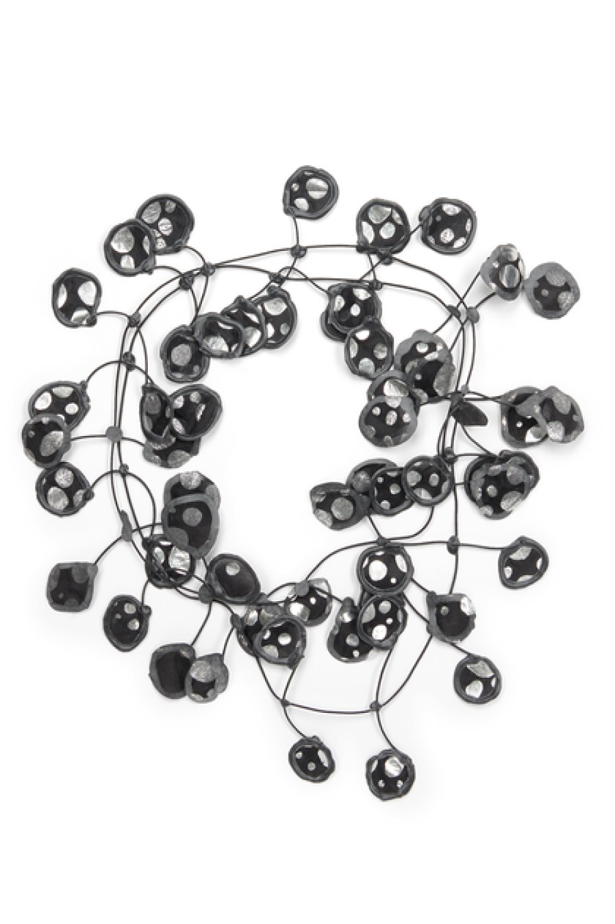 Jewelry Annemieke Broenink Annemieke Broenink Metallic Dot Necklace Grey