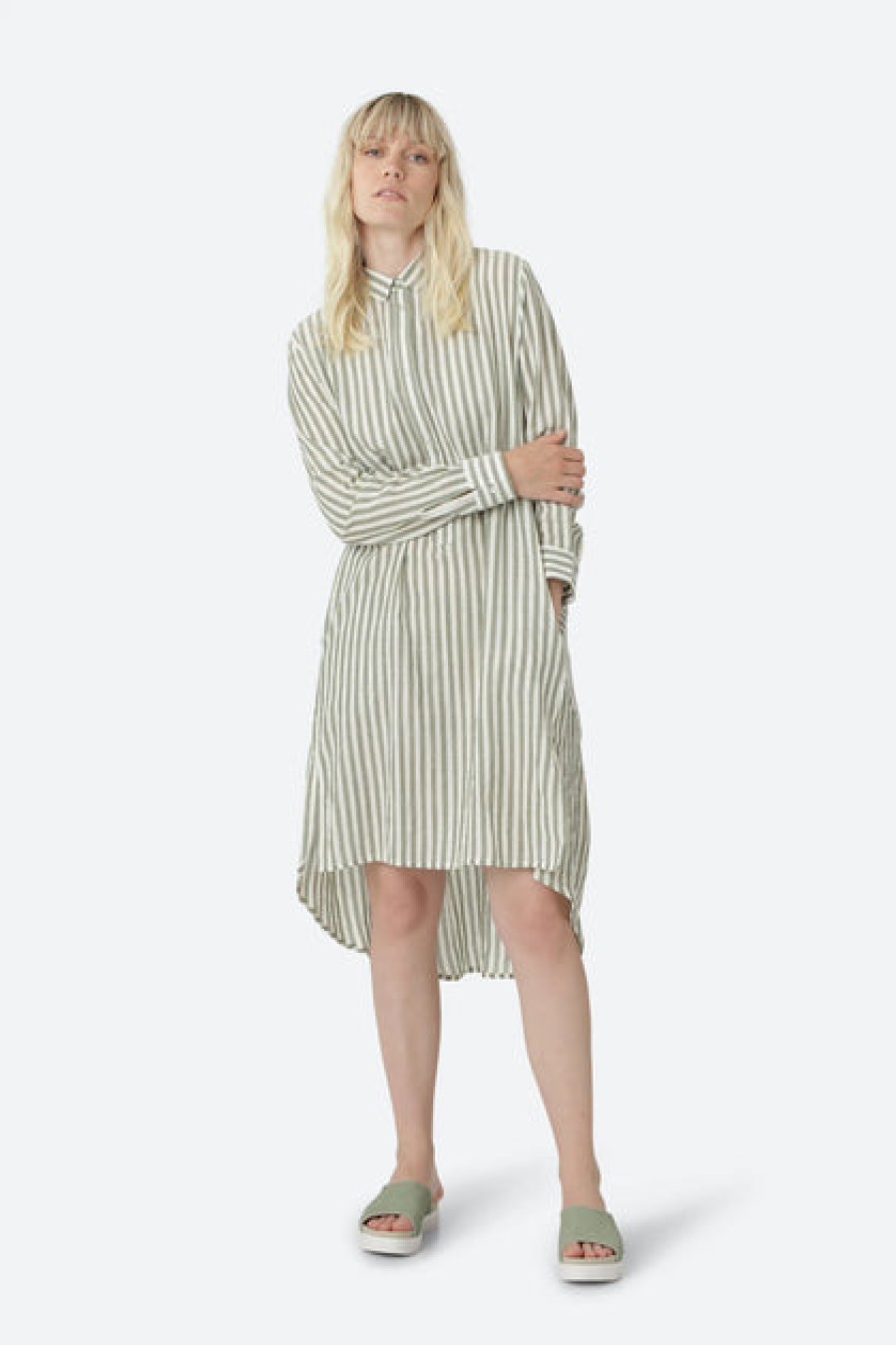 Tops, T-Shirts & Sweaters | Fashion Ilse Jacobsen Ilse Jacobsen Nina Shirt Dress Army