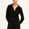 Tops, T-Shirts & Sweaters | Fashion Andrea & Joen Andrea & Joen Mia Wool Polo Top Jet