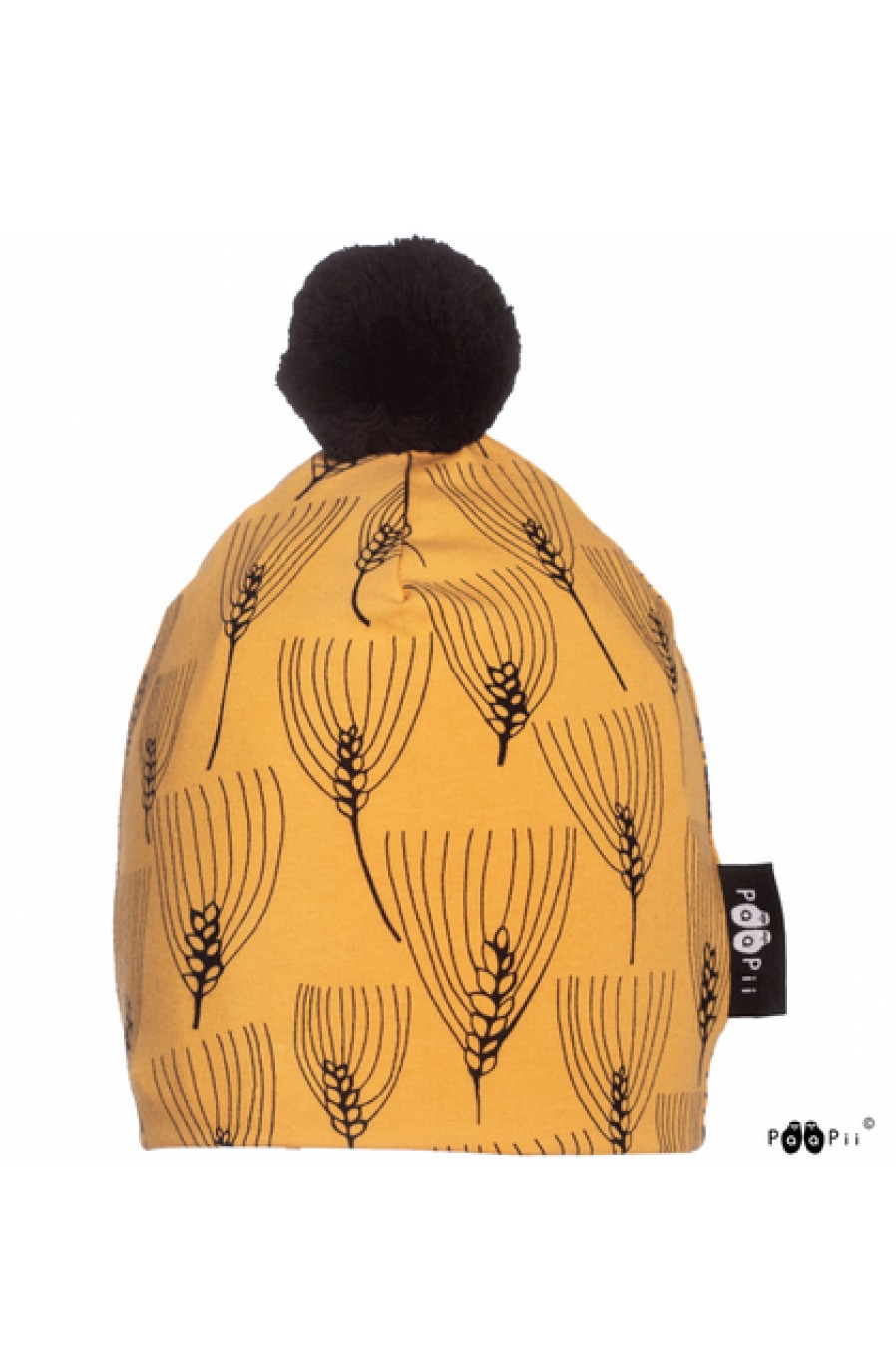 Kids' Accessories: Hats, Scarves & Baby Blankets | Fashion PaaPii Paapii Barley Pom Pom Beanie Ochre For Kids