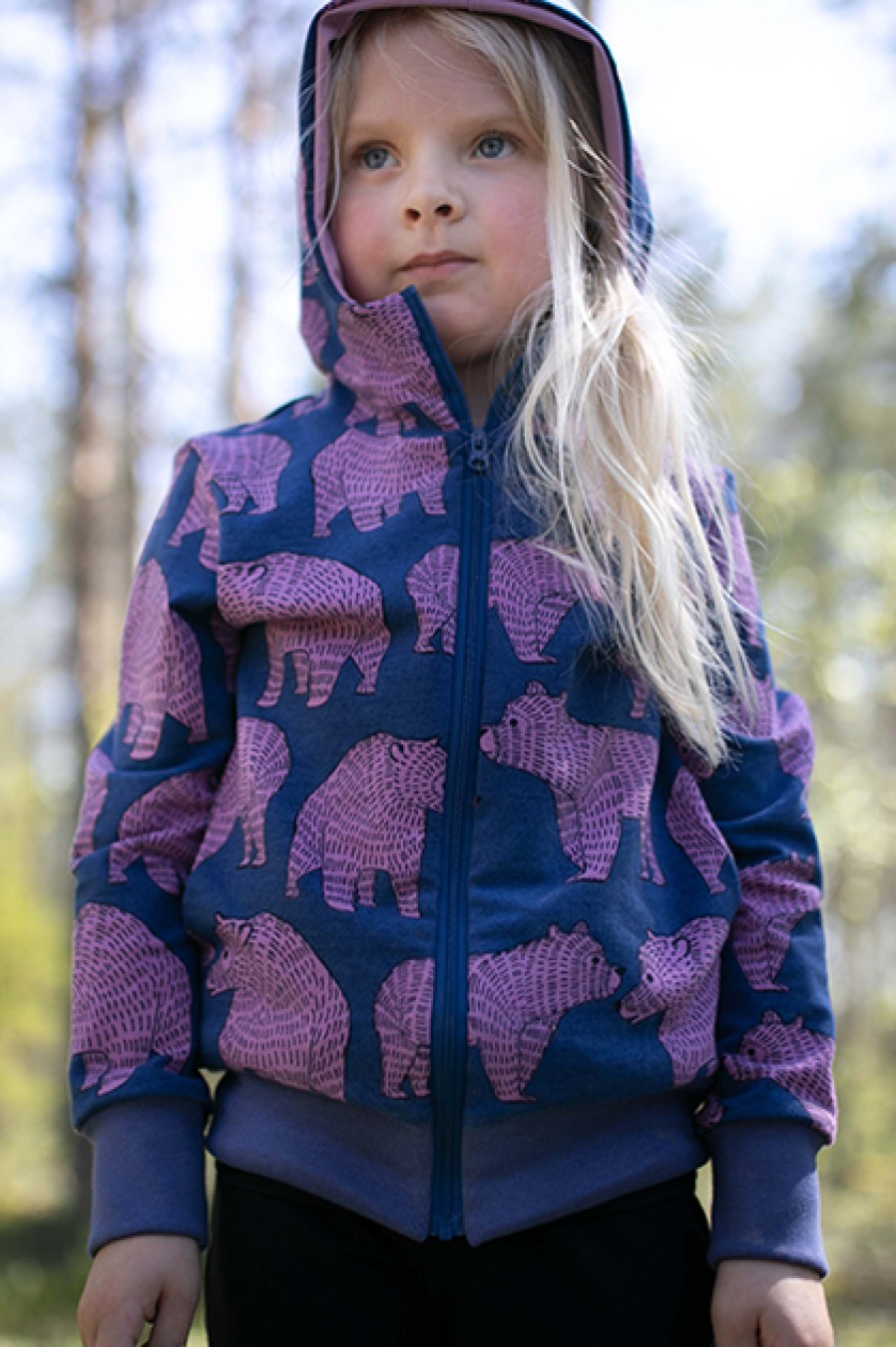 Kids' Tops | Fashion PaaPii Paapii Retki Kids' Ursa Organic Hoodie