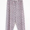 Loungewear & Sleepwear | Fashion Nest Factory Nest Factory Block Print Capri Pants Lilac