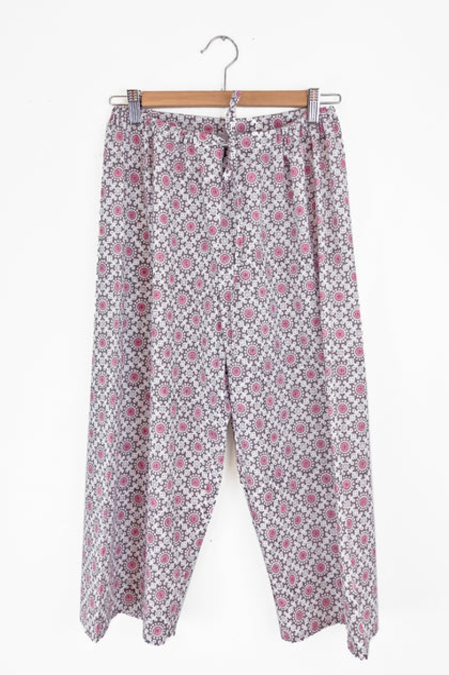 Loungewear & Sleepwear | Fashion Nest Factory Nest Factory Block Print Capri Pants Lilac