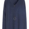 Tops, T-Shirts & Sweaters | Fashion Henriette Steffensen Henriette Steffensen Fleece V-Neck Sweater Denim