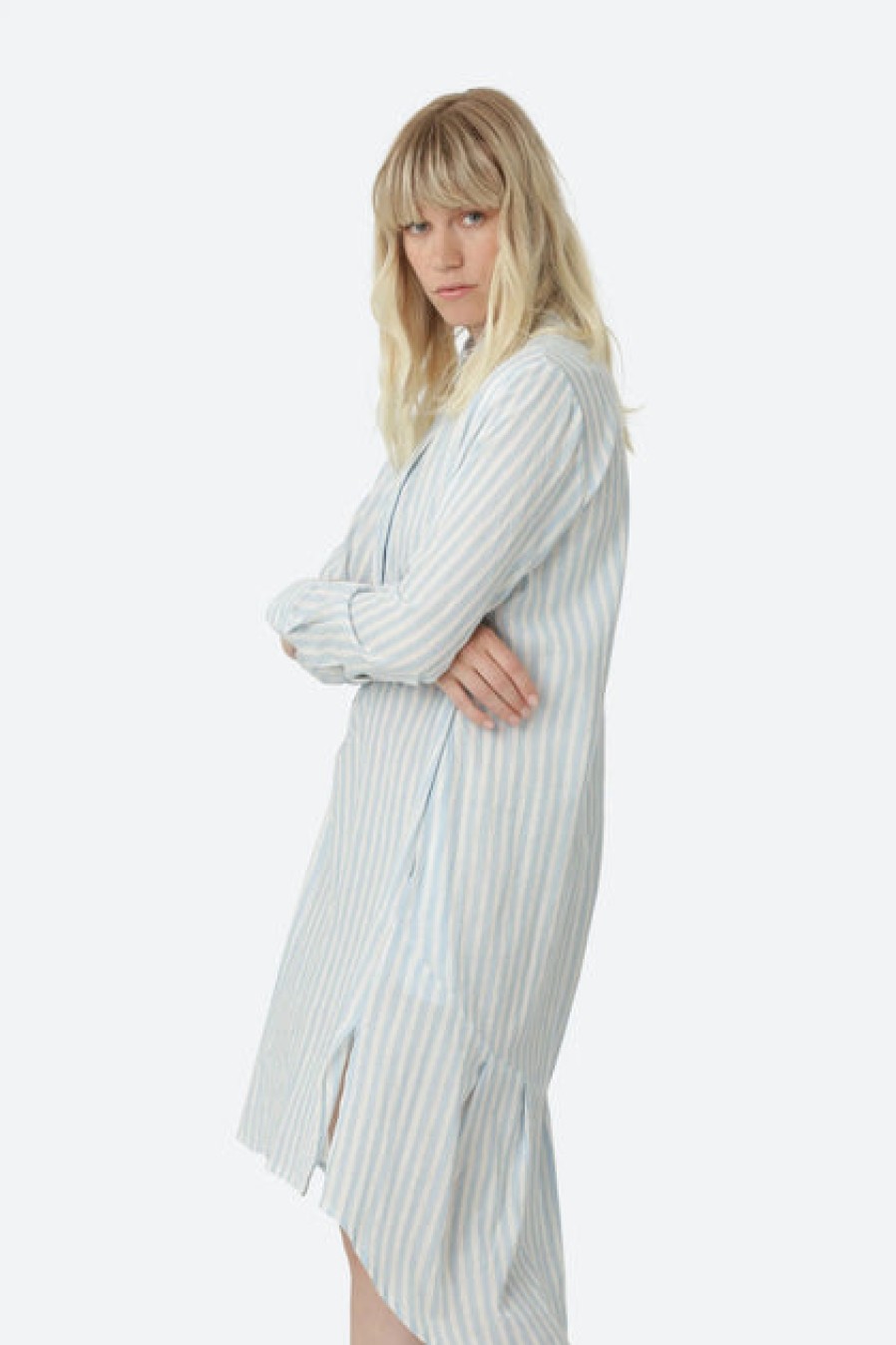 Tops, T-Shirts & Sweaters | Fashion Ilse Jacobsen Ilse Jacobsen Nina Shirt Dress Blue Bell