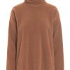 Tops, T-Shirts & Sweaters | Fashion Henriette Steffensen Henriette Steffensen High Neck Fleece Blouse Rust