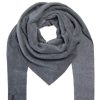 Scarves & Cold-Weather Accessories | Fashion Henriette Steffensen Henriette Steffensen Fleece Triangle Scarf Grey