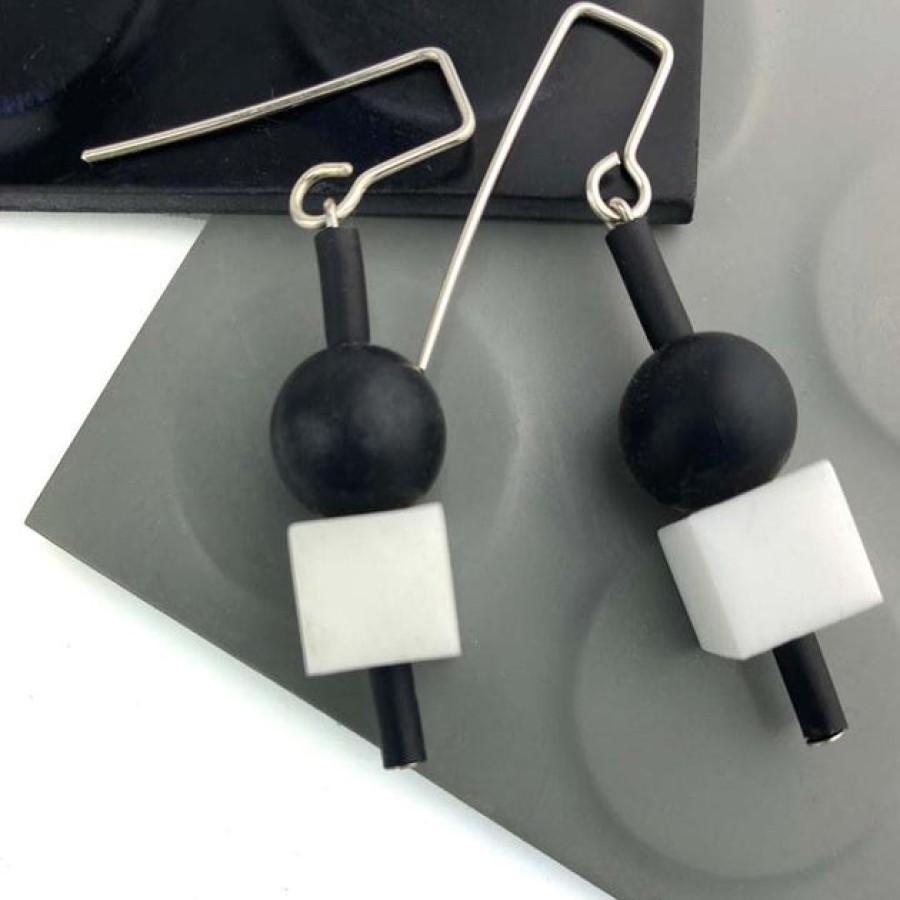 Jewelry Frank Ideas Frank Ideas Jello Earrings White/Black