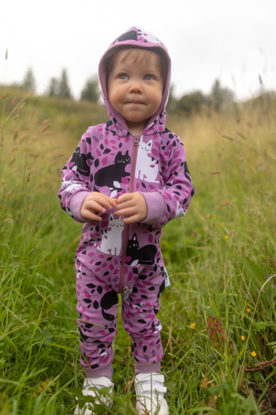 Baby Onesies & Sleepers | Fashion PaaPii Paapii Riemu Organic Baby Jumpsuit Hide & Seek Lilac