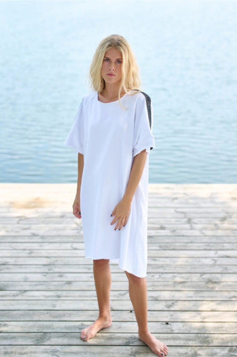 Dresses & Tunics | Fashion Henriette Steffensen Henriette Steffensen French Terry Logo Dress White