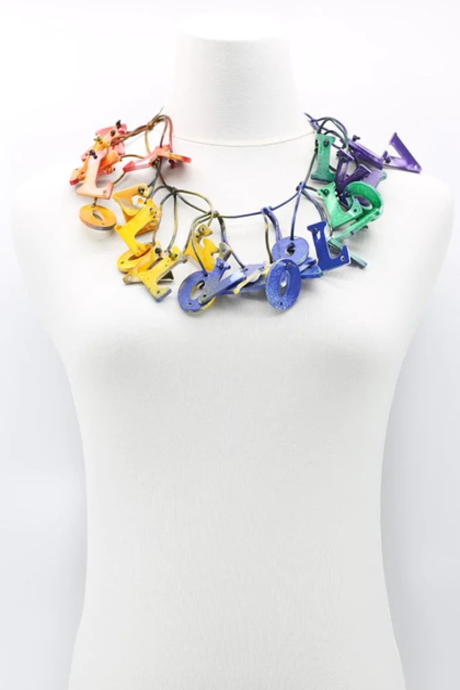 Jewelry Jianhui London Jianhui London Big Love Short Necklace Rainbow