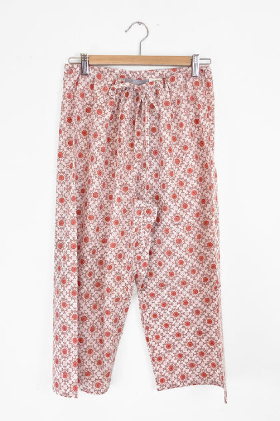 Loungewear & Sleepwear | Fashion Nest Factory Nest Factory Block Print Capri Pants Red