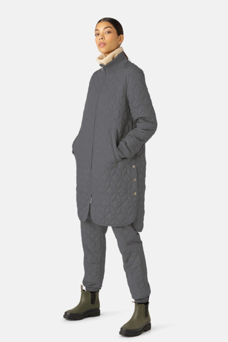 Outerwear | Fashion Ilse Jacobsen Ilse Jacobsen Padded Quilt Coat