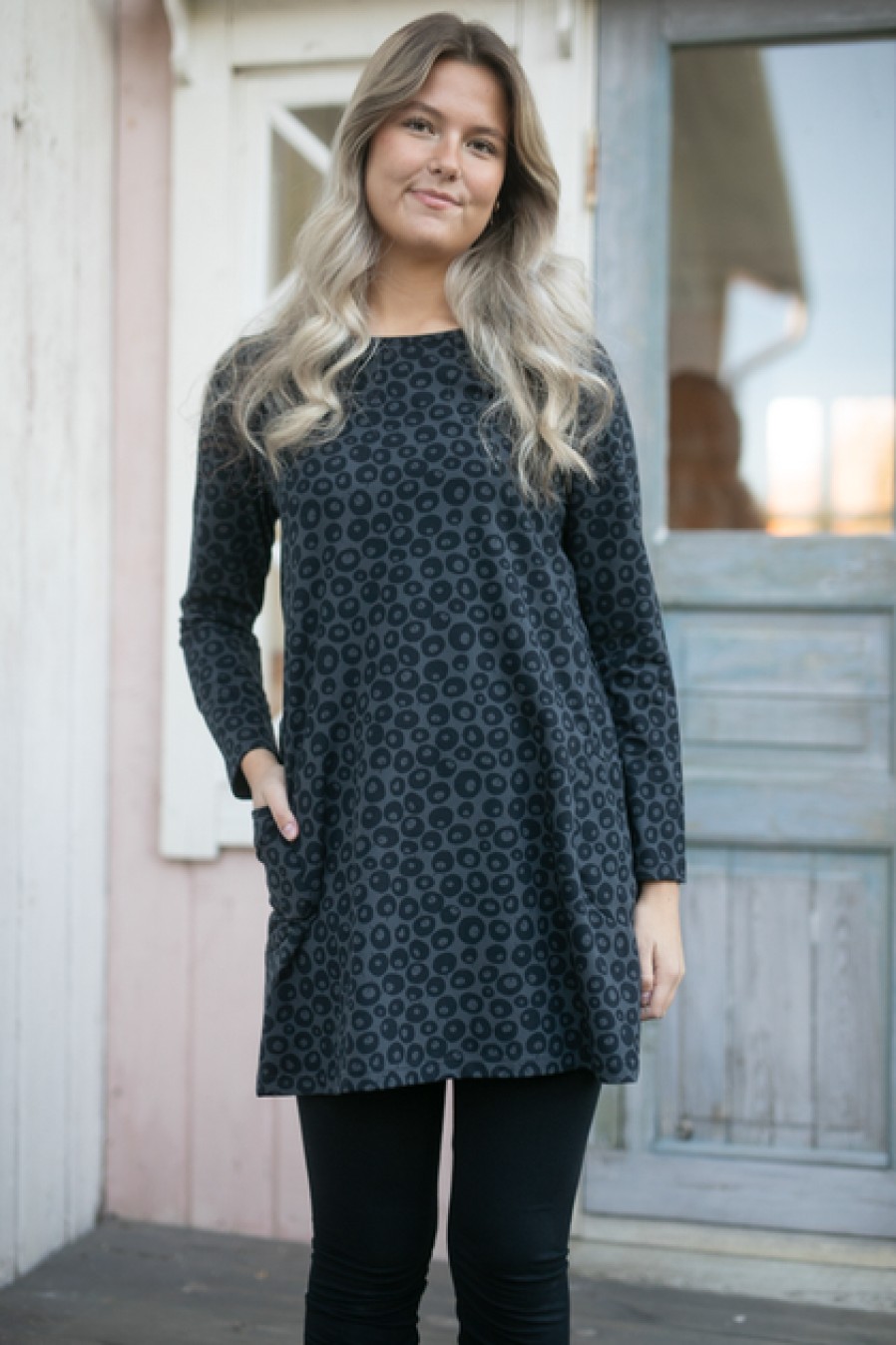 Dresses & Tunics | Fashion PaaPii Paapii Kannel Organic Jersey Tunic Alvar Shadow