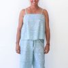 Loungewear & Sleepwear | Fashion Nest Factory Nest Factory Block Print Halter Top Aqua