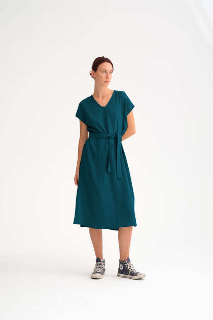 Dresses & Tunics | Fashion Cecilia Sörensen Cecilia Sorensen Agave Dress Cyan Green