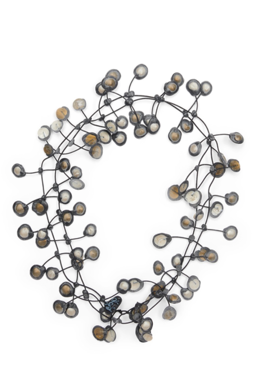 Jewelry Annemieke Broenink Annemieke Broenink Dubbel Dot Necklace Grey