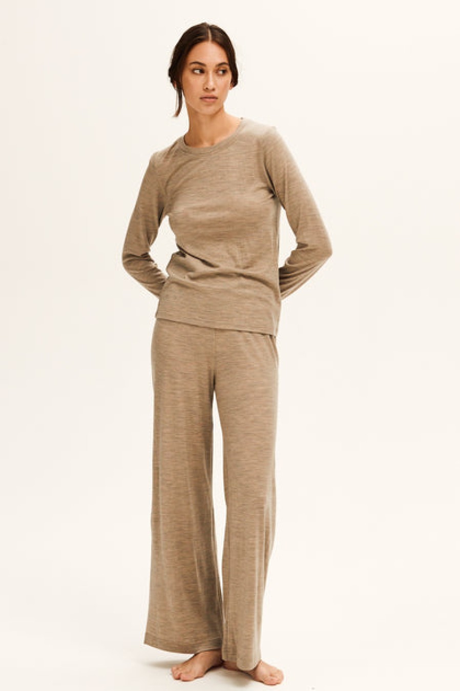 Pants & Skirts | Fashion Andrea & Joen Andrea & Joen Mia Wool Lounge Pants Birch