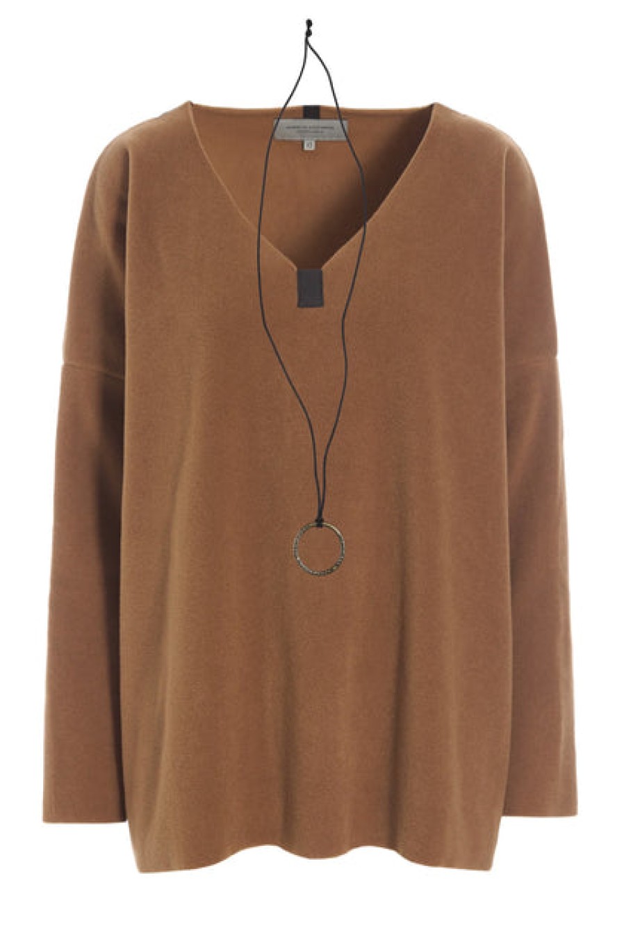 Tops, T-Shirts & Sweaters | Fashion Henriette Steffensen Henriette Steffensen Fleece V-Neck Sweater Rust