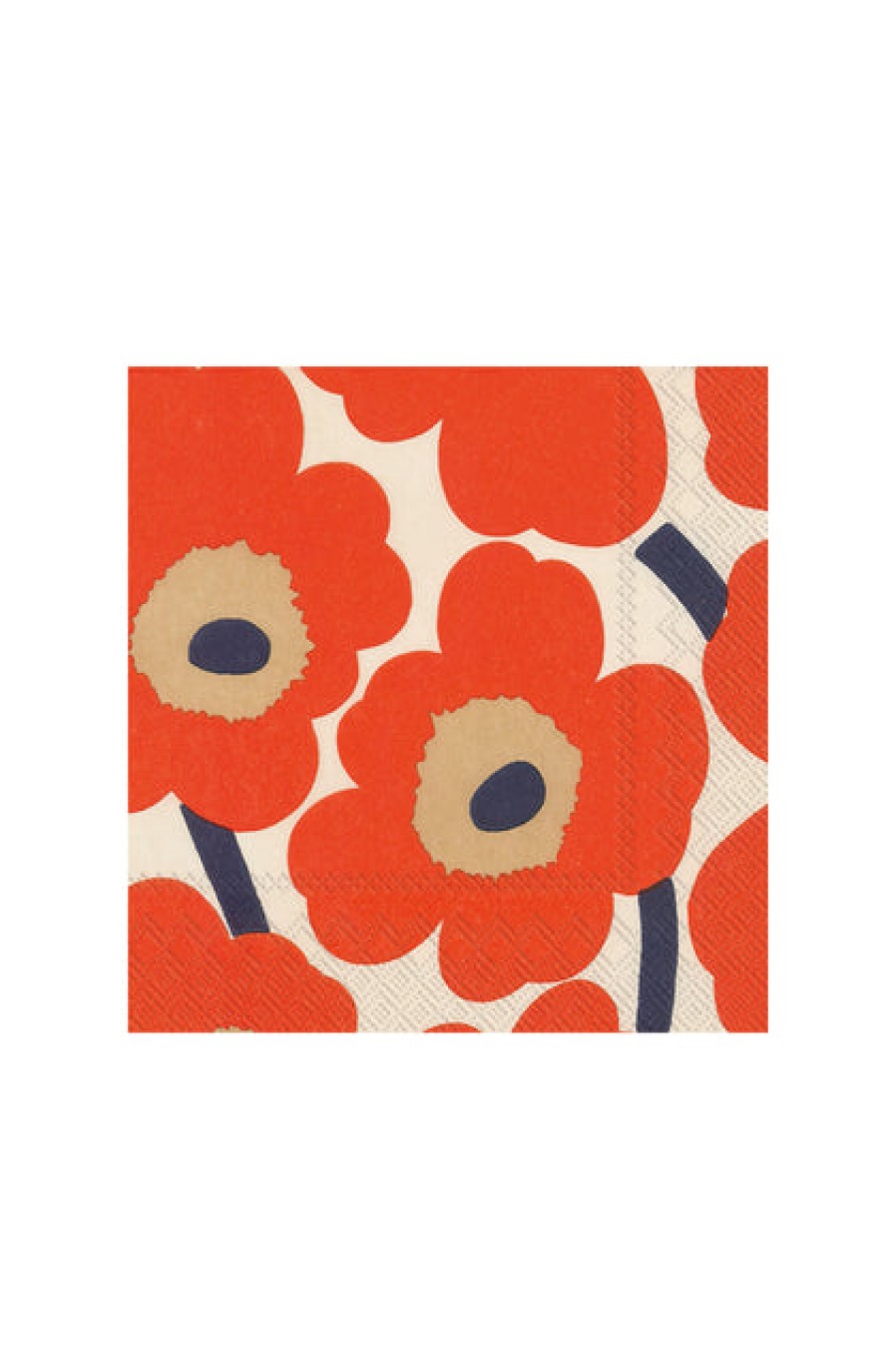 Paper Napkins | Home Decor Boston International Marimekko Unikko Cocktail Napkins Cream/Red