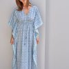 Loungewear & Sleepwear | Fashion Nest Factory Nest Factory Block Print Kaftan Lagoon