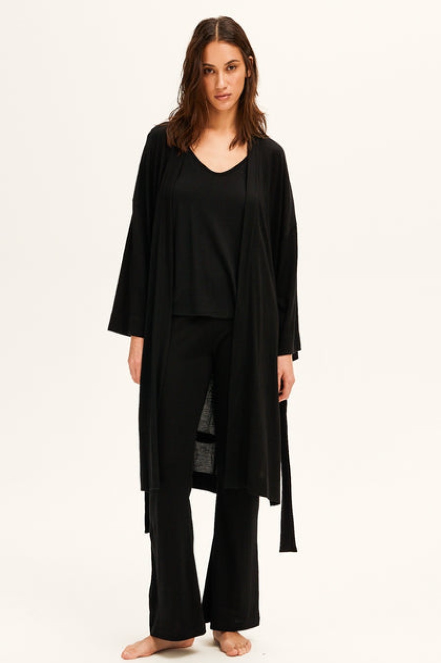 Tops, T-Shirts & Sweaters | Fashion Andrea & Joen Andrea & Joen Mia Wool Kimono & Tank Set