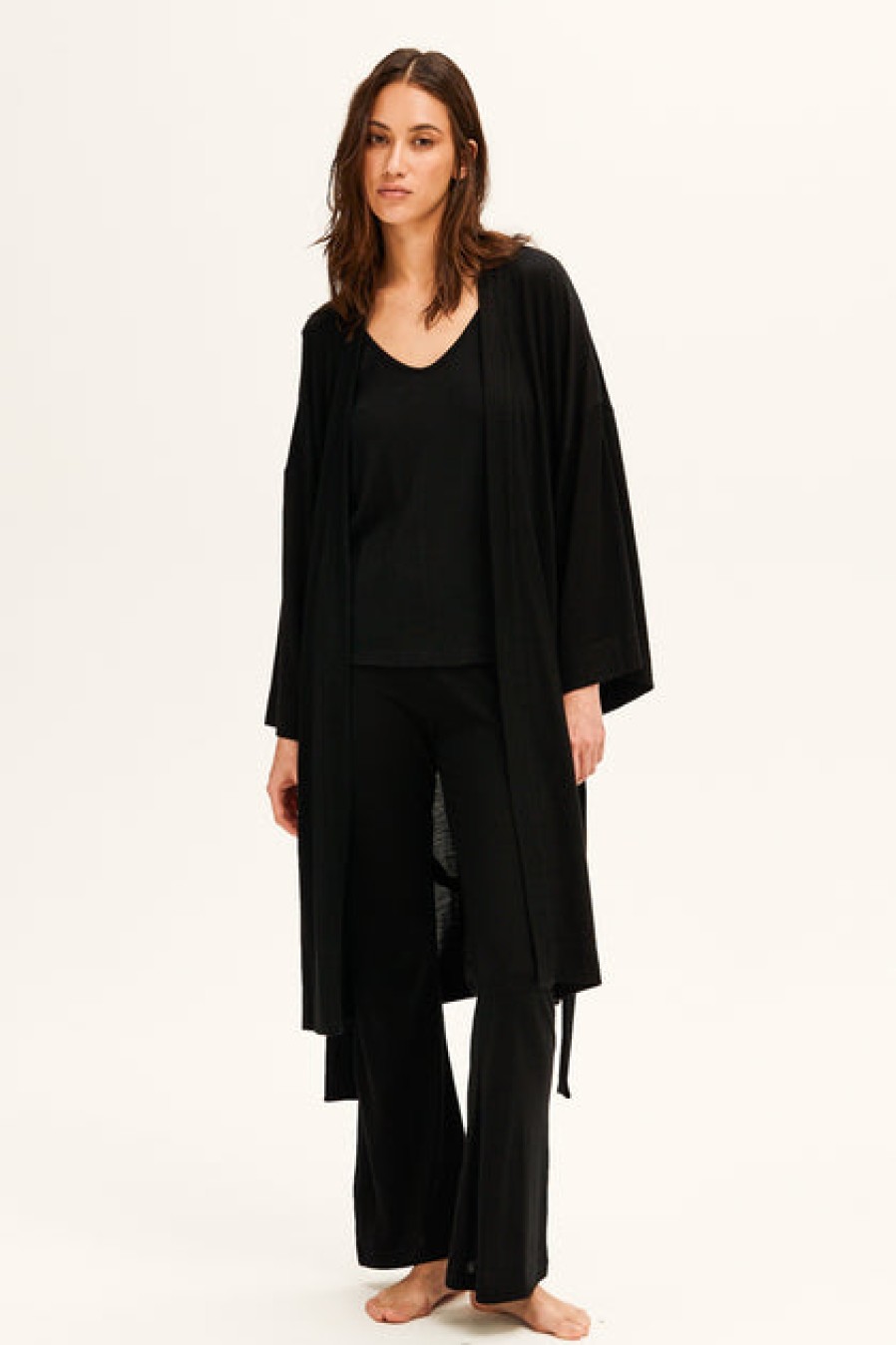 Tops, T-Shirts & Sweaters | Fashion Andrea & Joen Andrea & Joen Mia Wool Kimono & Tank Set