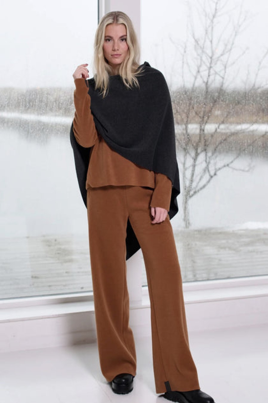 Pants & Skirts | Fashion Henriette Steffensen Henriette Steffensen Fleece Flare Trousers Rust