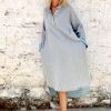 Dresses & Tunics | Fashion loom.ist Muslin Kaftan Grey Turquoise