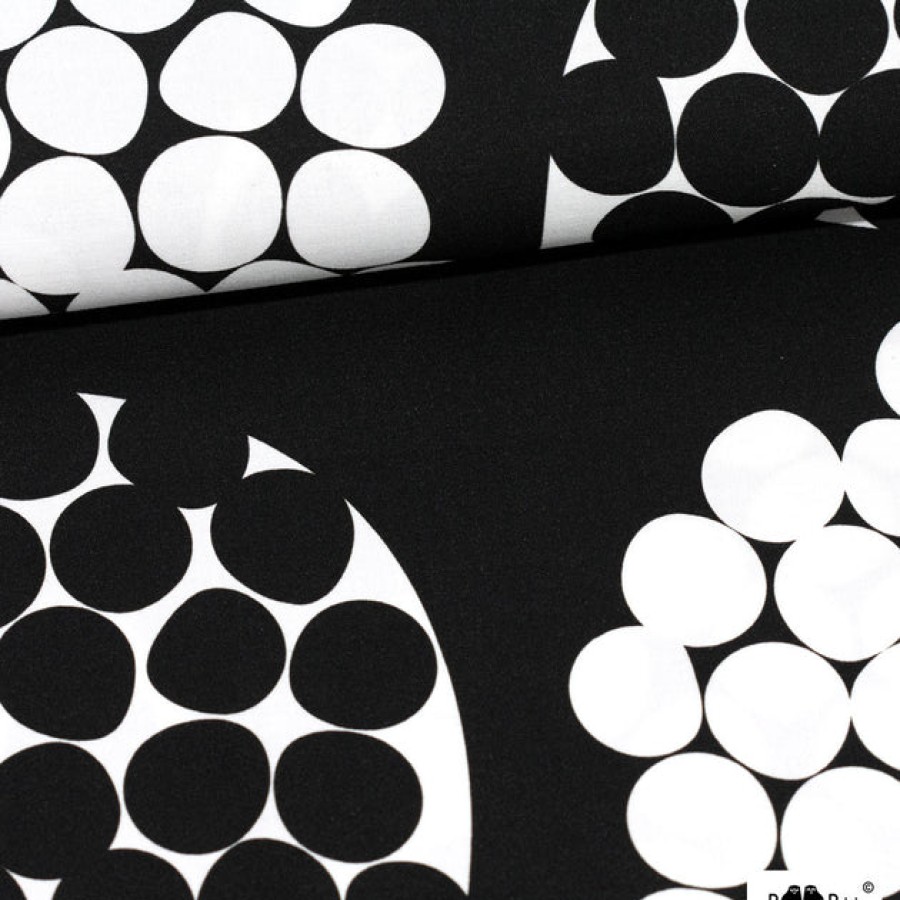 Fabric | Home Decor PaaPii Paapii Rubus Cotton Fabric Black/White