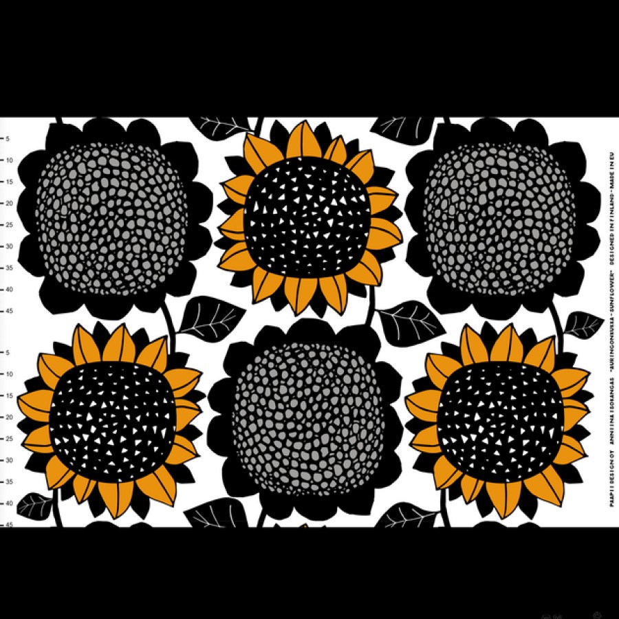 Fabric | Home Decor PaaPii Paapii Giant Sunflower Cotton Fabric Repeat Ochre