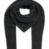 Scarves & Cold-Weather Accessories | Fashion Henriette Steffensen Henriette Steffensen Fleece Triangle Scarf Soft Black