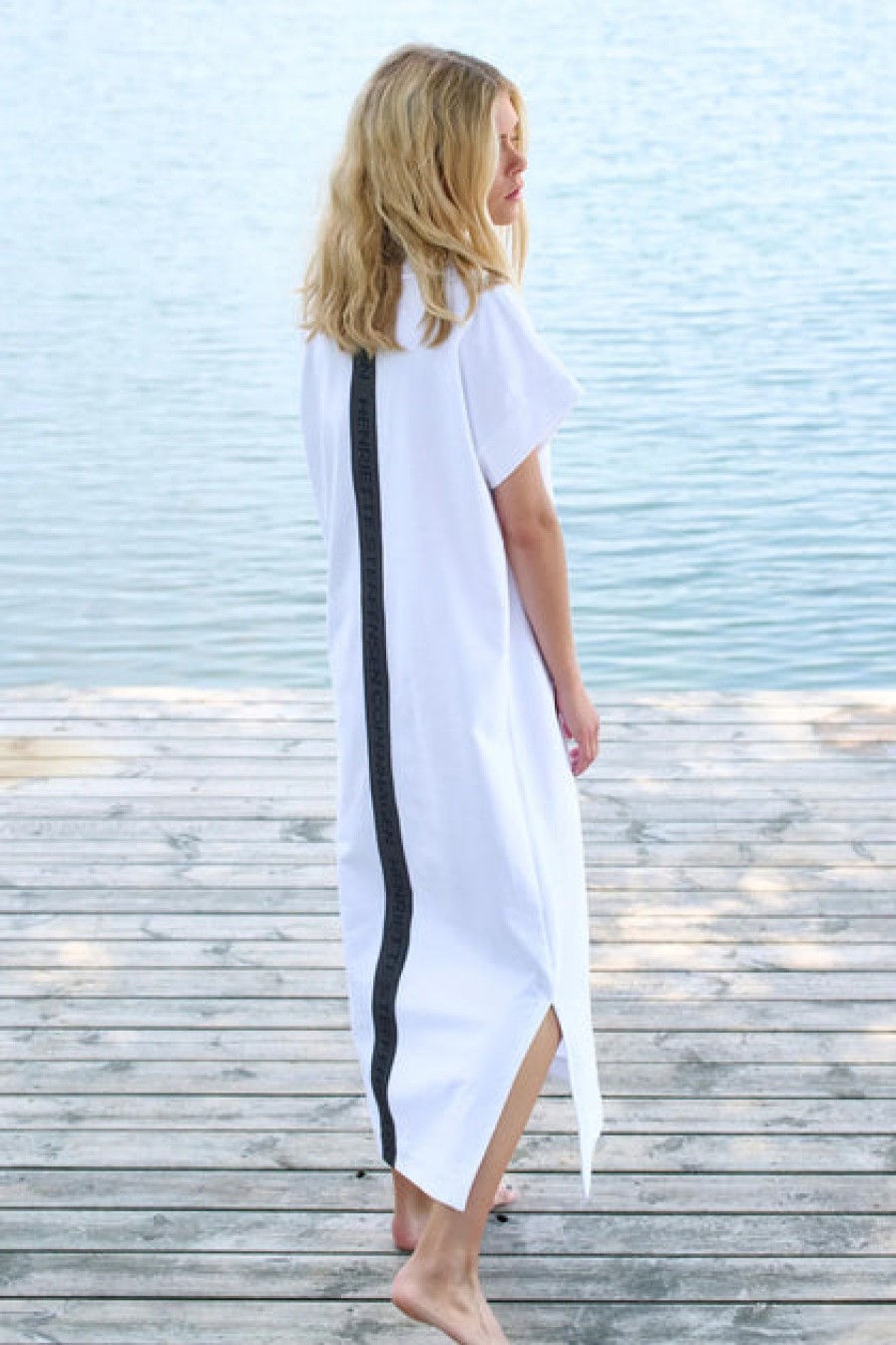 Dresses & Tunics | Fashion Henriette Steffensen Henriette Steffensen French Terry Logo Long Dress White