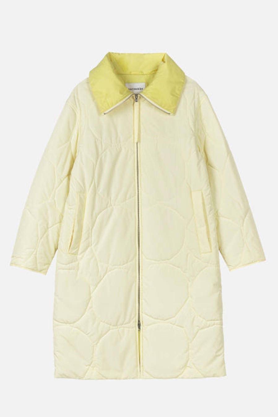 Outerwear | Fashion Marimekko Marimekko Kurtiini Kivet Coat Light Yellow