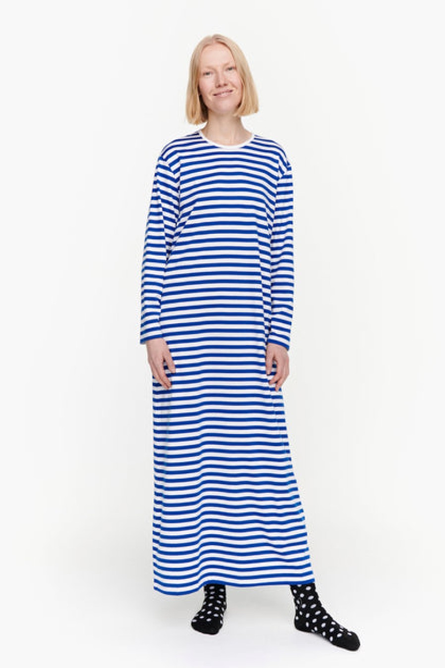 Loungewear & Sleepwear | Fashion Marimekko Marimekko Katju Gown Classic Blue/White