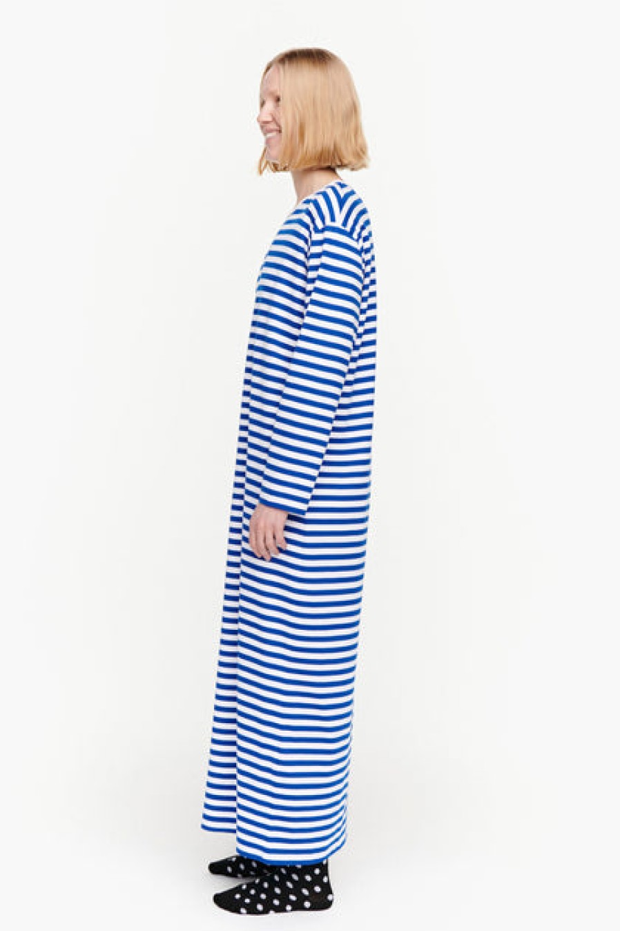 Loungewear & Sleepwear | Fashion Marimekko Marimekko Katju Gown Classic Blue/White