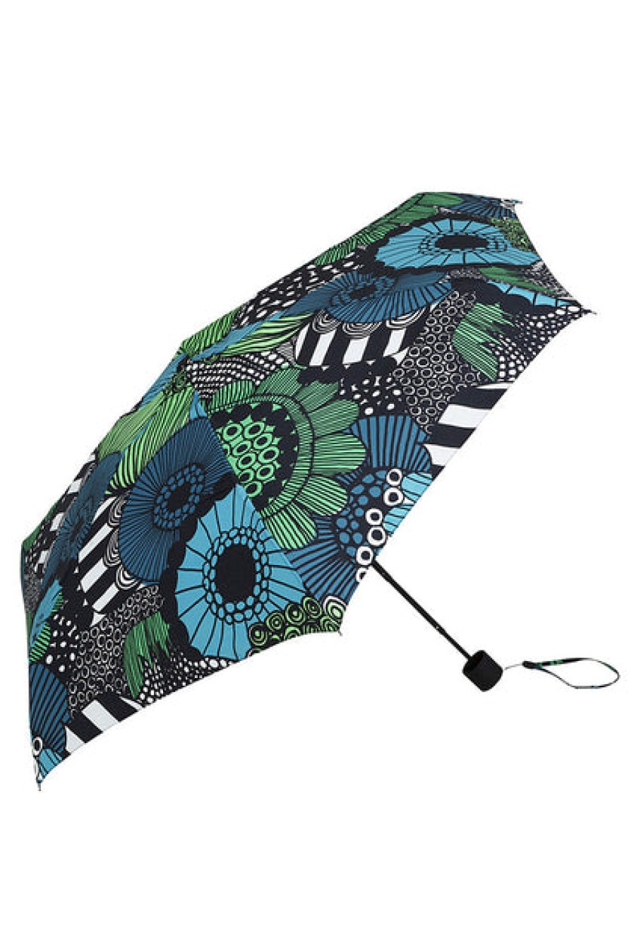 Bags & Accessories Marimekko Marimekko Siirtolapuutarha Mini Manual Umbrella Black/Green